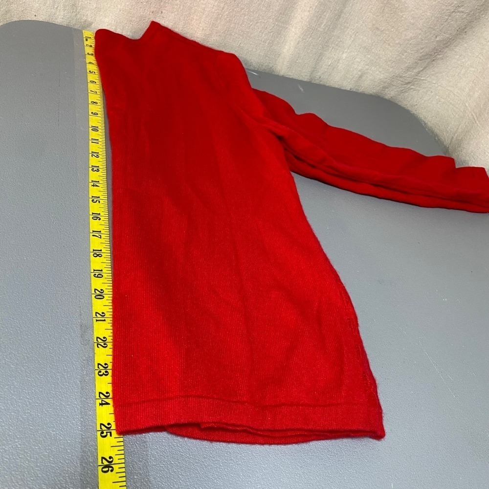Erdos Womens Red‎ 100% Cashmere Cardigan Sweater Size M Button Up Quiet Luxury - Picture 8 of 9